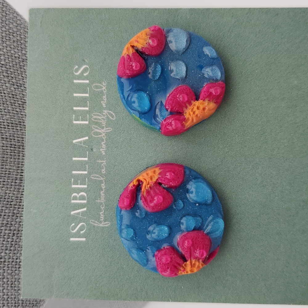 Wet Flower Earrings